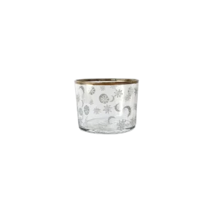 ASTRES Silver Glass Cup Set of 4