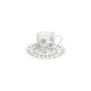 POPPY Silver Coffee Cup Set of 4