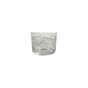 POPPY Silver Glass Cup Set of 4