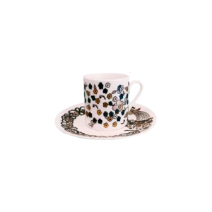 CORNUCOPIA Green Coffee Cup Set of 4