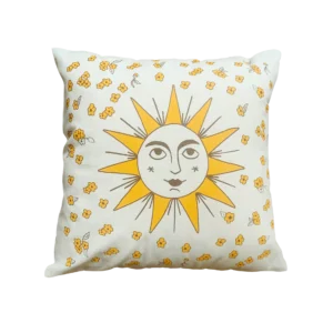 CORNUCOPIA Yellow Sun Cushion Cover